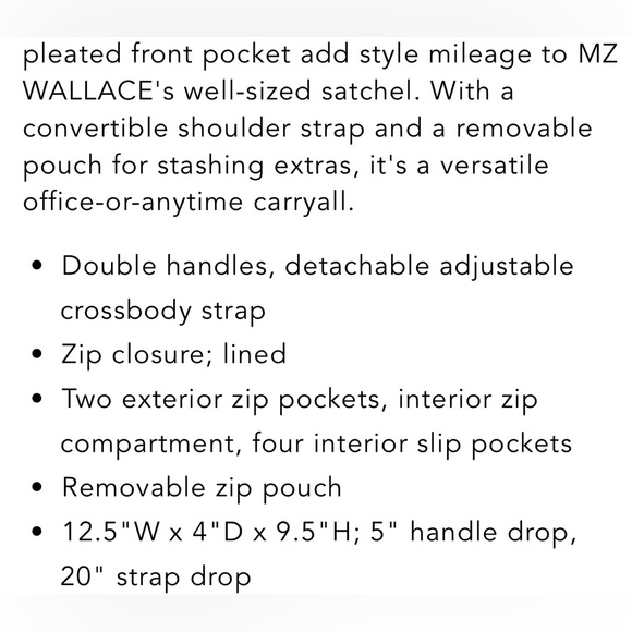 NWT MZ Wallace Small Nikki - Picture 4 of 4